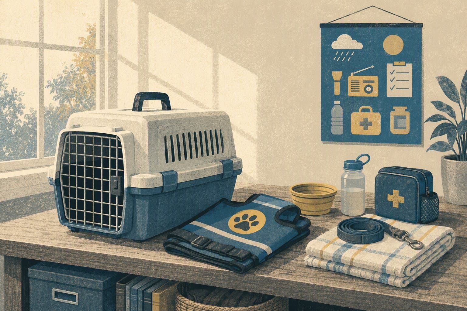 Disaster Pet Planning - illustration, Jake Team LLC