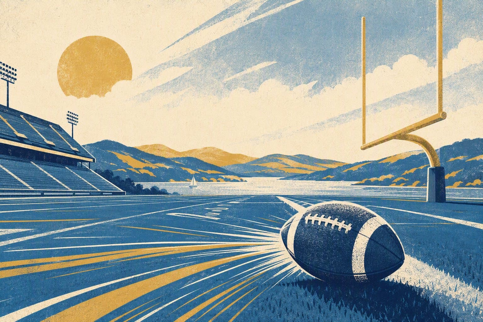 College Football Victory - illustration, Jake Team LLC