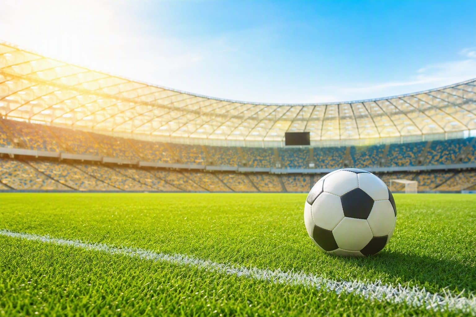 Sunlit Soccer Field - illustration, Jake Team LLC