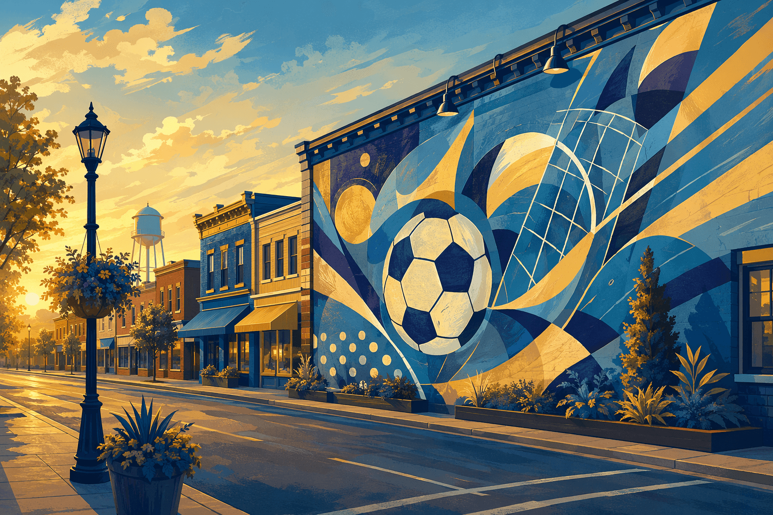 Soccer mural - illustration, Jake Team LLC