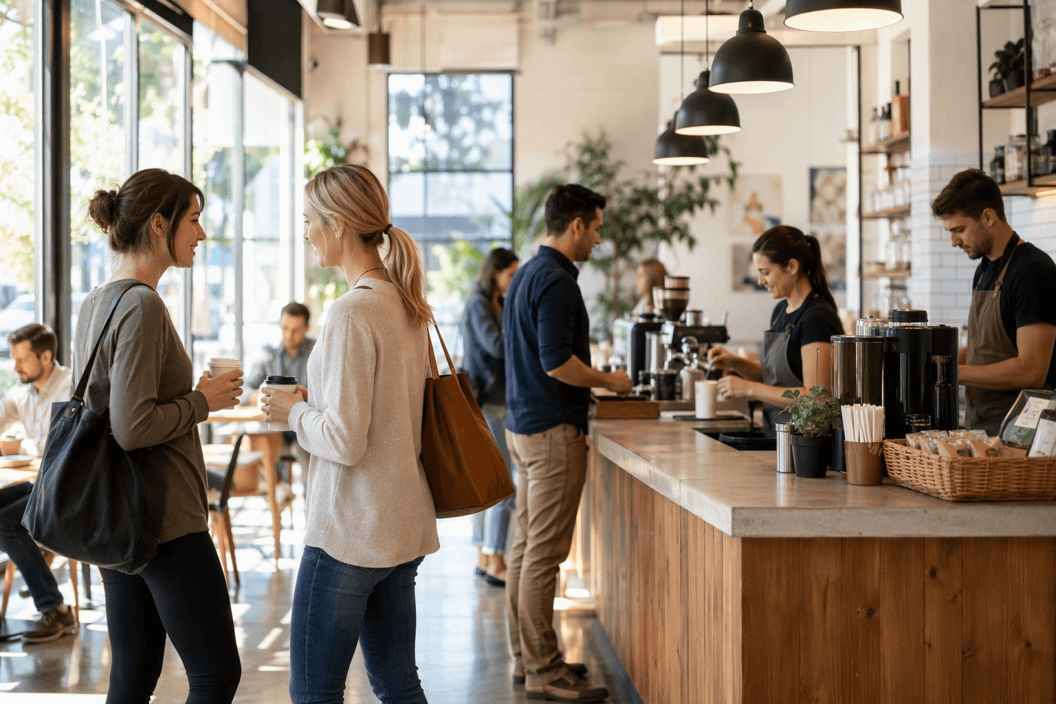 coffee shop interior - illustration, Jake Team LLC