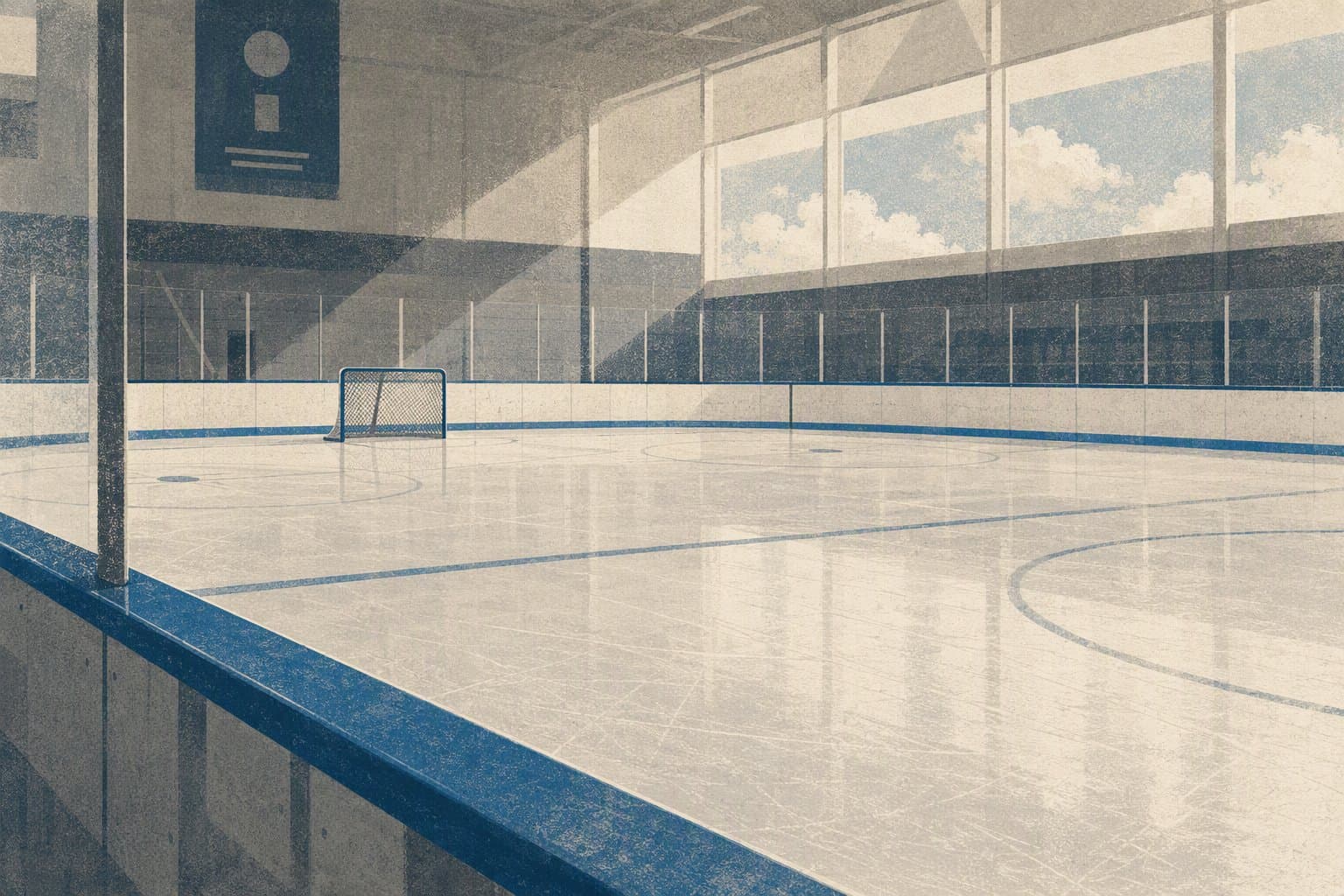 Empty Ice Arena - illustration, Jake Team LLC