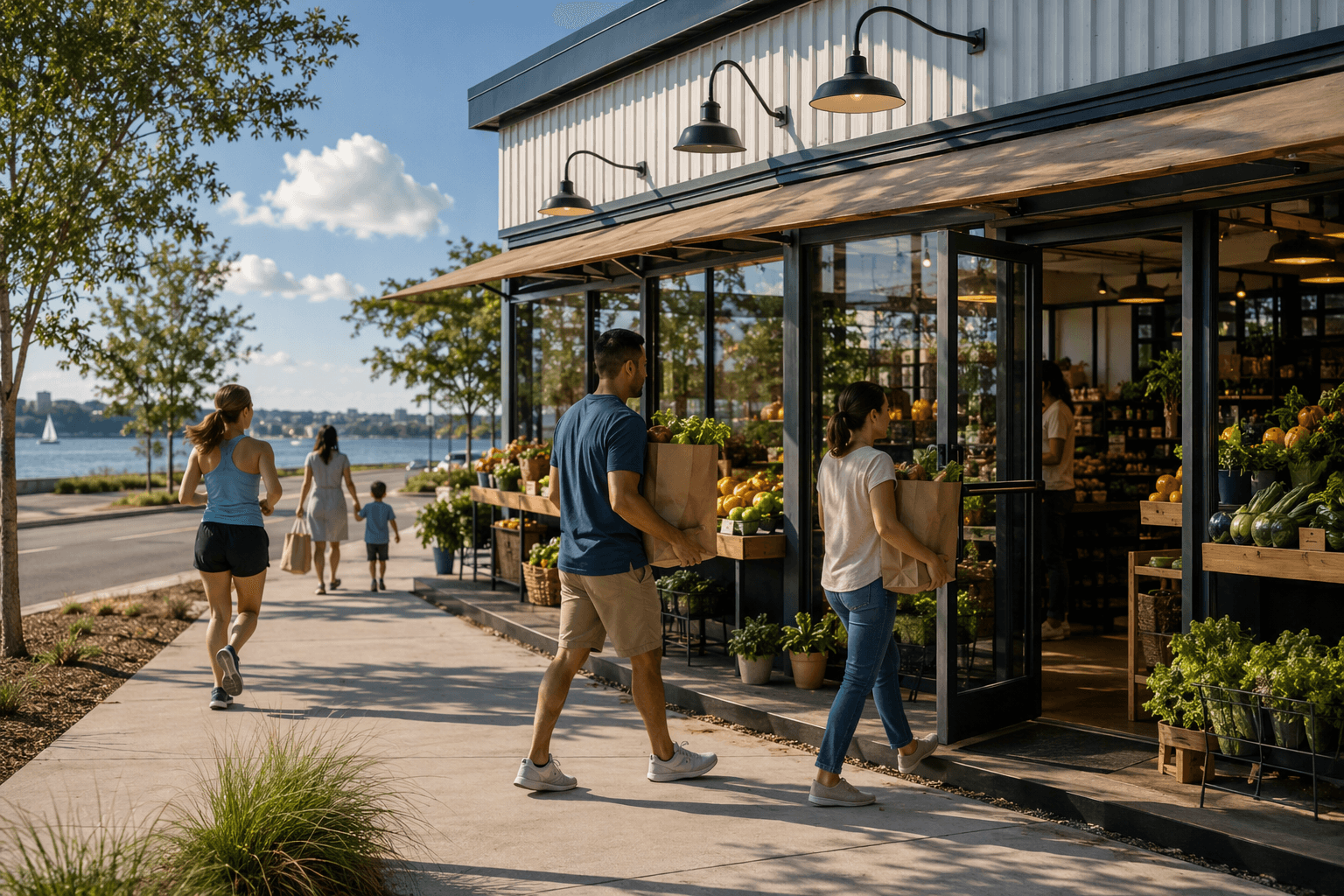 Food Market Opening - illustration, Jake Team LLC