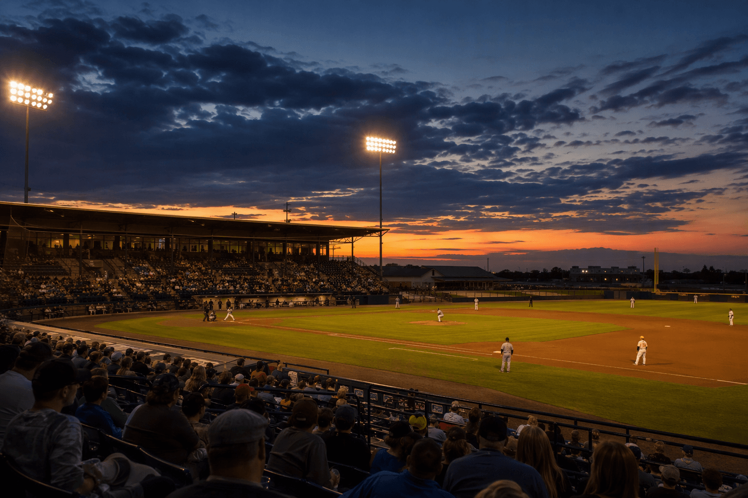baseball evening game - illustration, Jake Team LLC