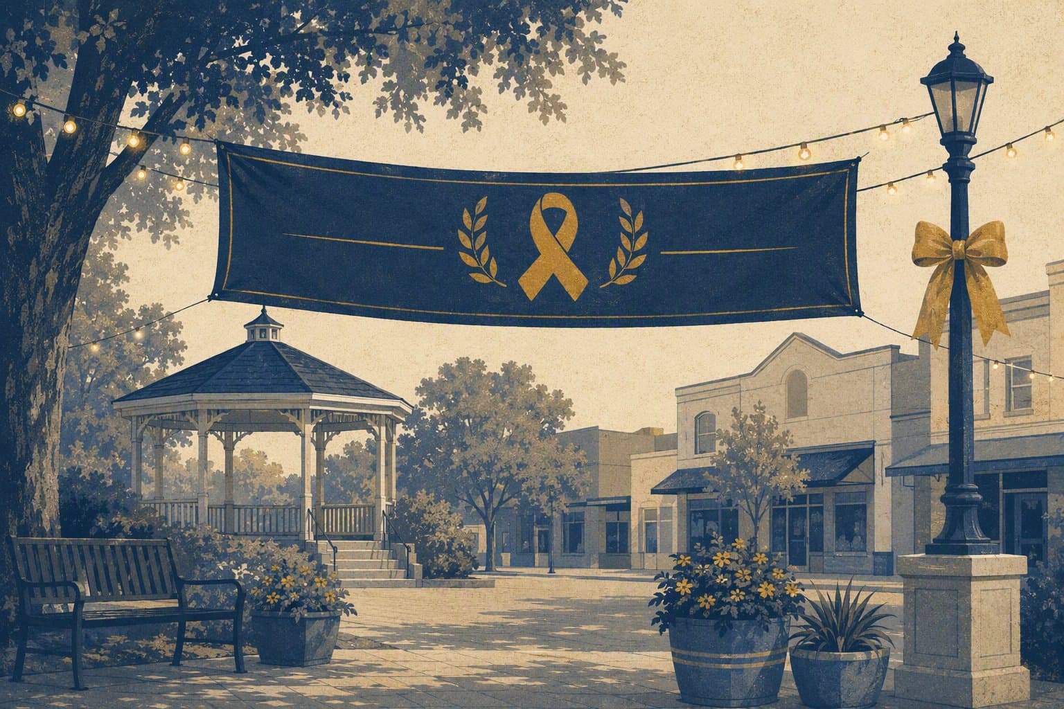 Little Elm memorial run - illustration, Jake Team LLC