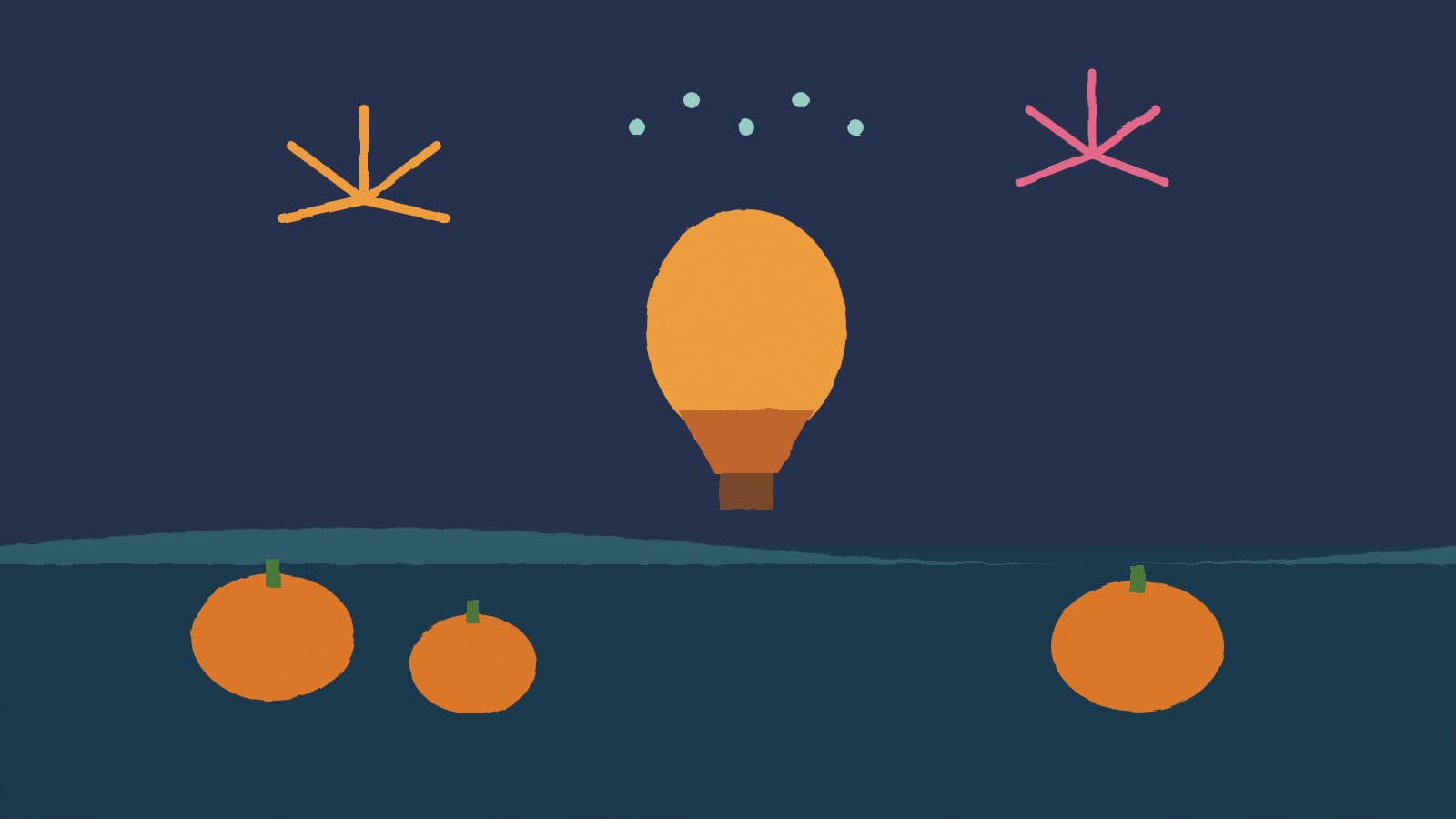 Lakeside Halloween night - illustration, Jake Team LLC