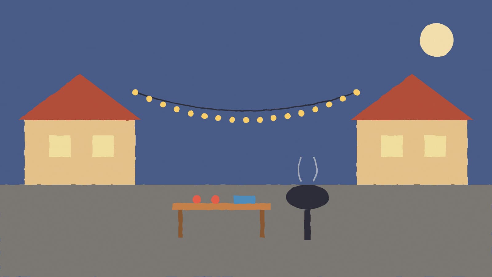 Neighborhood block party night - illustration, Jake Team LLC