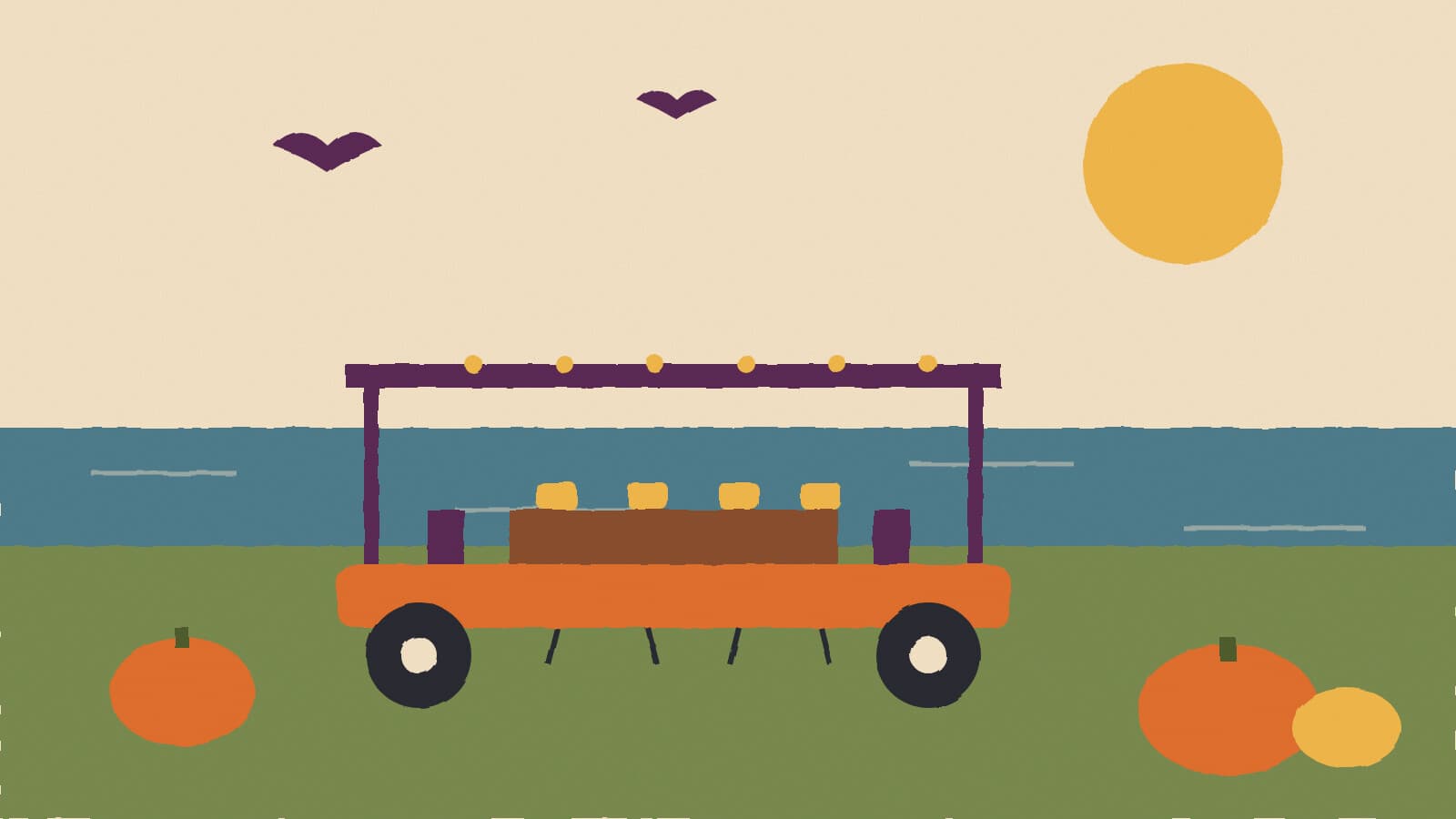 Party bike by the lake - illustration, Jake Team LLC