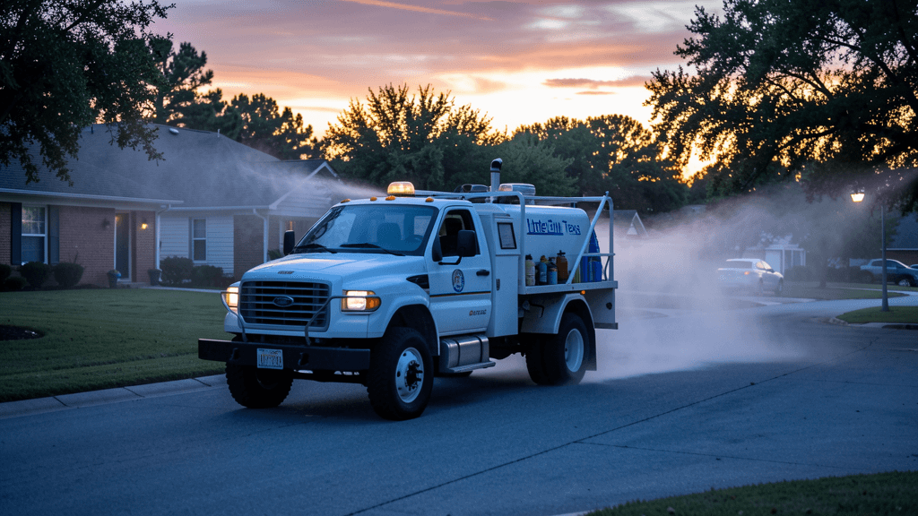 Little Elm West Nile virus mosquito spraying — illustration, Jake Team LLC