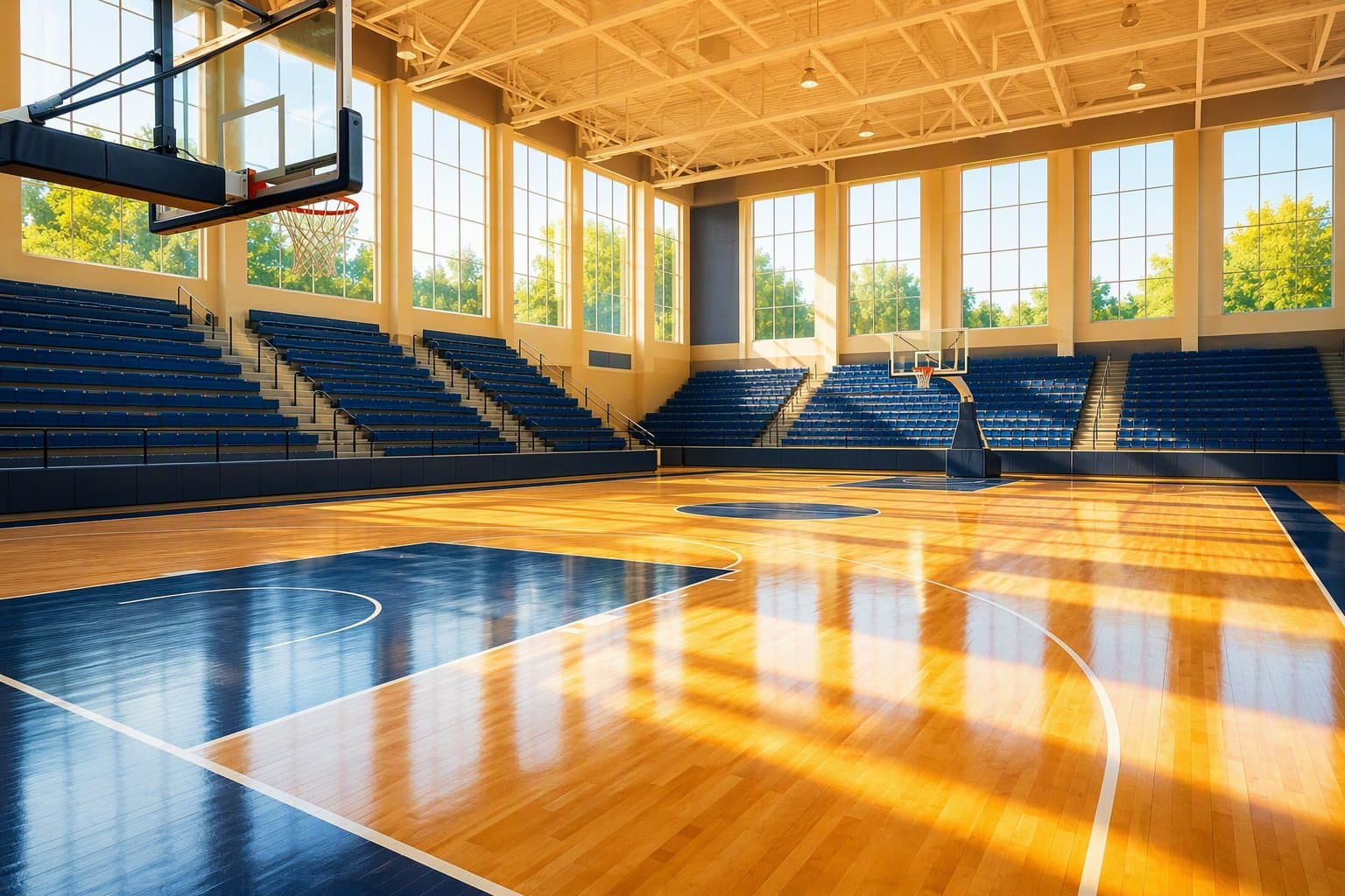 Empty basketball court - illustration, Jake Team LLC