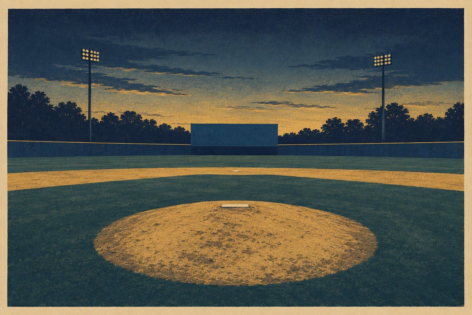 empty stadium field - illustration, Jake Team LLC
