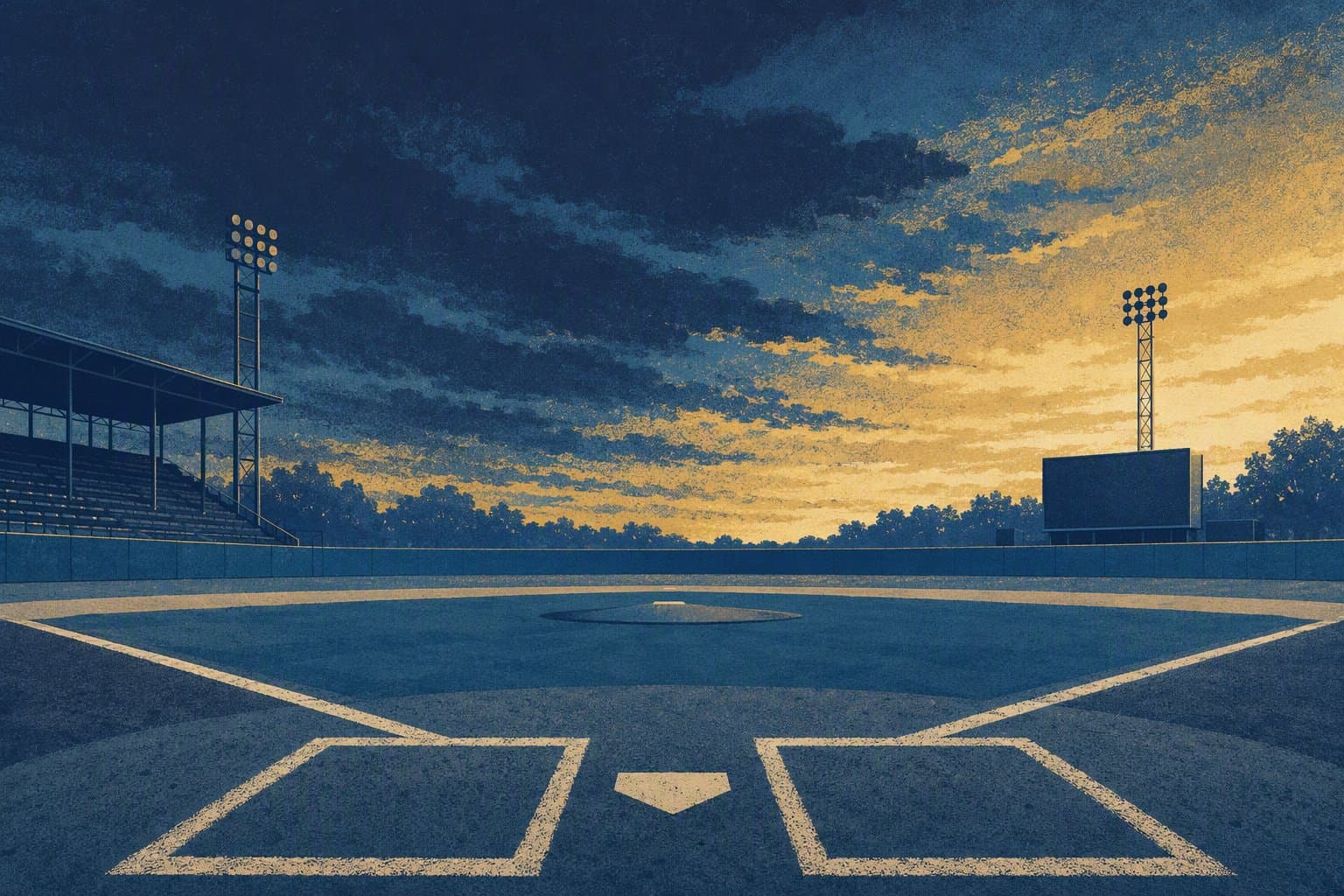 late inning tension - illustration, Jake Team LLC