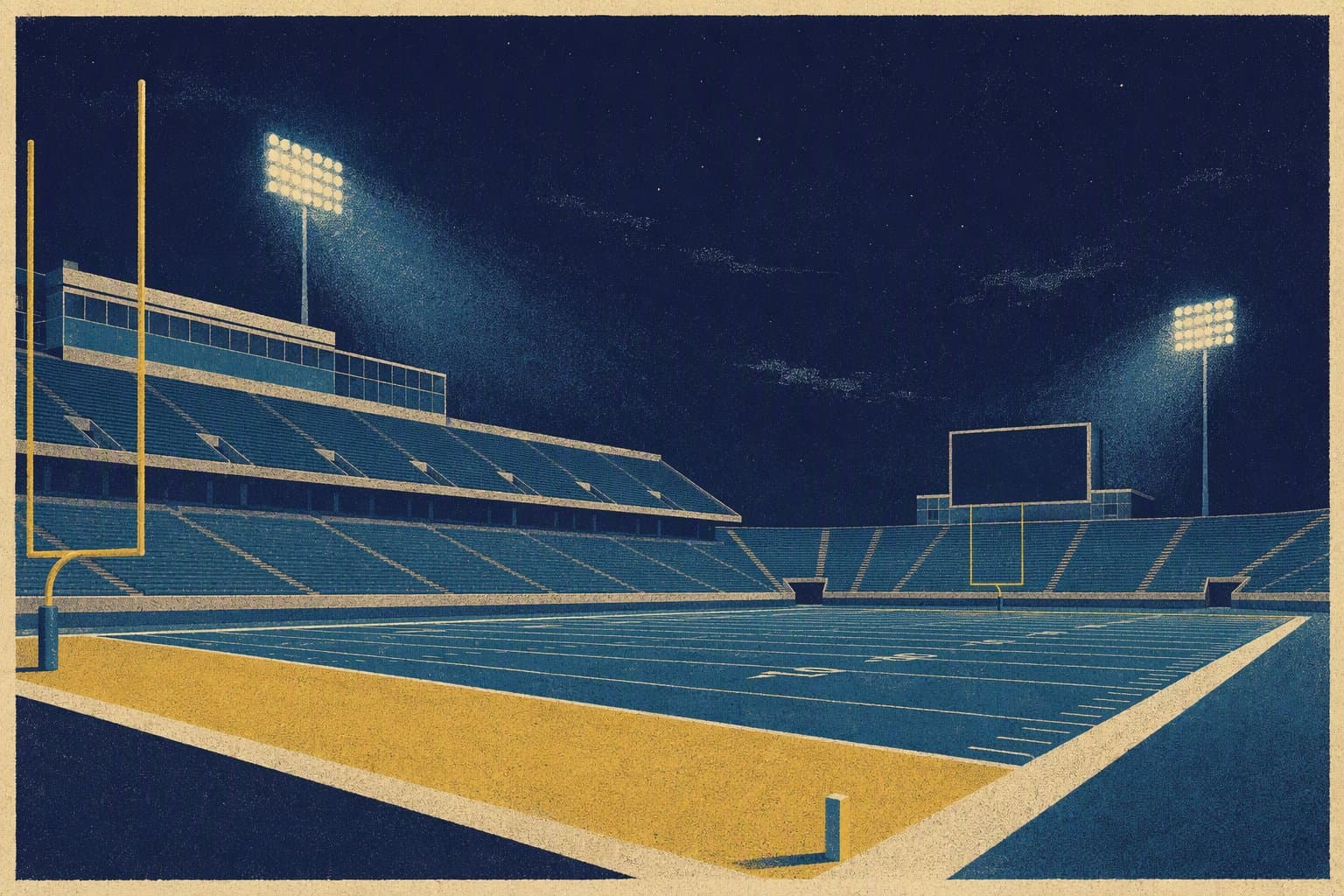 football stadium night - illustration, Jake Team LLC