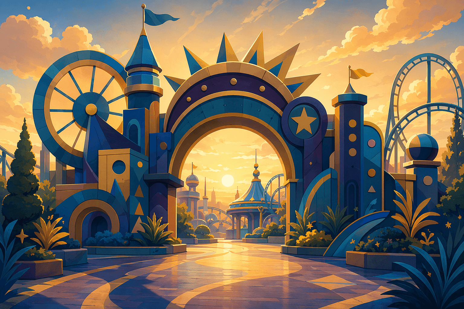 Theme Park Opening - illustration, Jake Team LLC